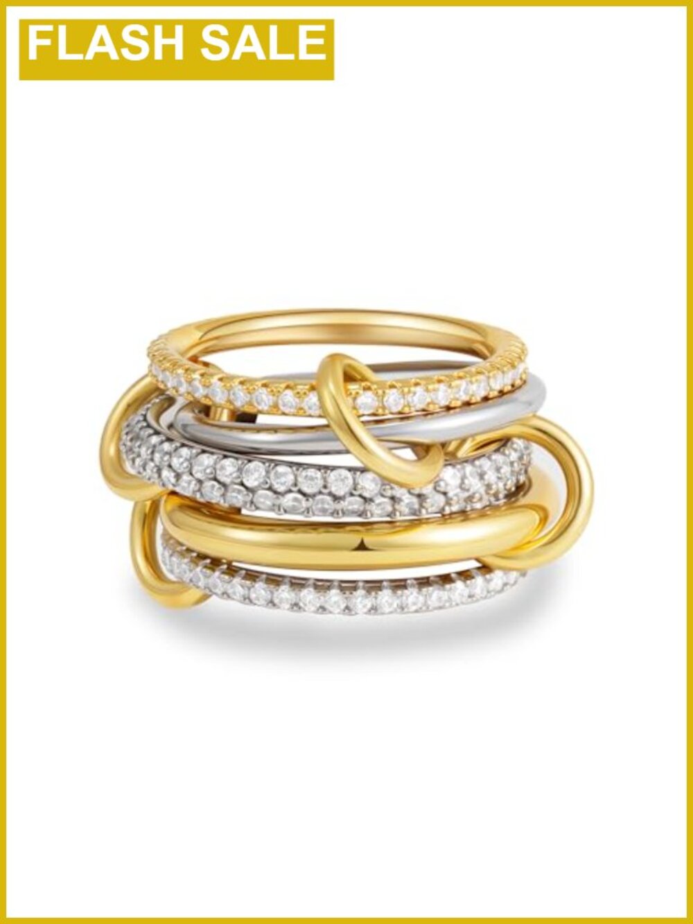 14K Gold Plated Cubic Zirconia Stackable Rings for Women Non Tarnish